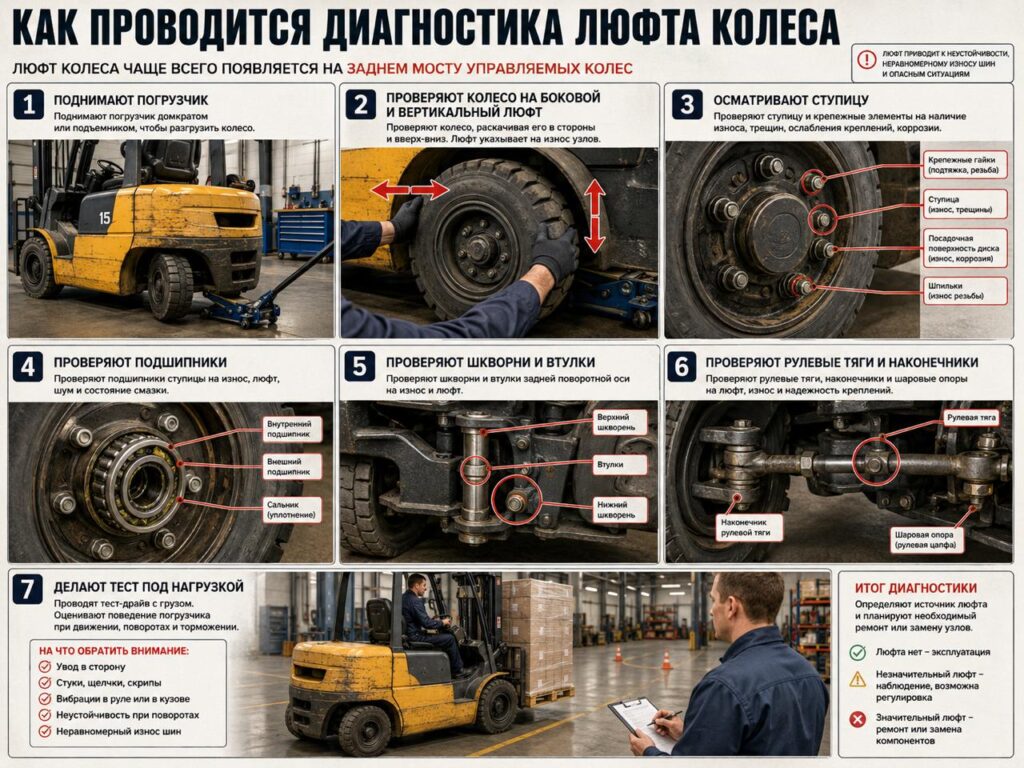 Диагностика люфта колеса
