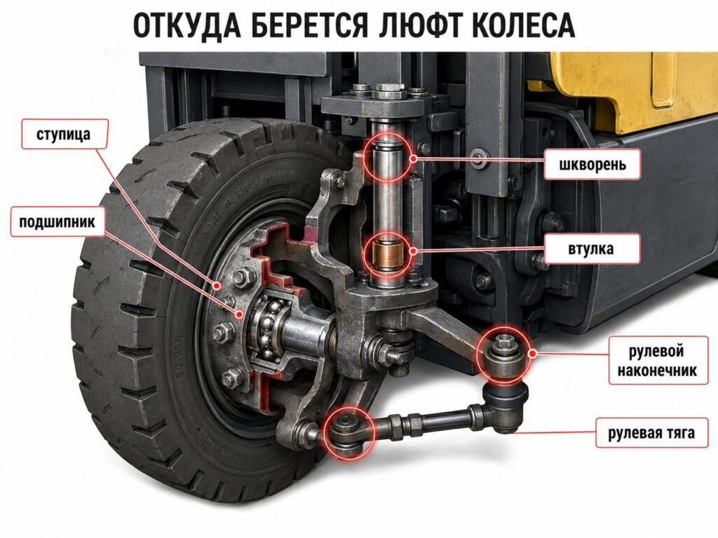 откуда берется люфт колеса - оснрвные причины